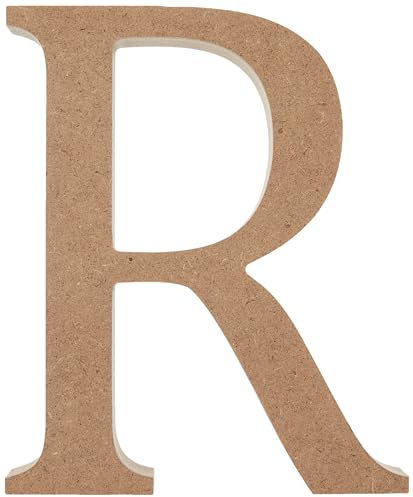 Creativ Deko-Buchstabe „R“ aus MDF, 13 x 2 cm, Braun