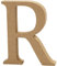 Creativ Deko-Buchstabe „R“ aus MDF, 13 x 2 cm, Braun