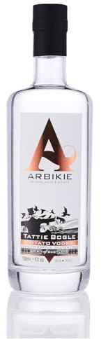 Arbikie Tattie Bogle Vodka | Premium Vodka Made in Scotland | Award Winning | Authentic Field to Bottle | Potato Vodka | Silky Smooth, Creamy, Rich, Black Pepper, Hints of Pear | 43% | Vol 70cl