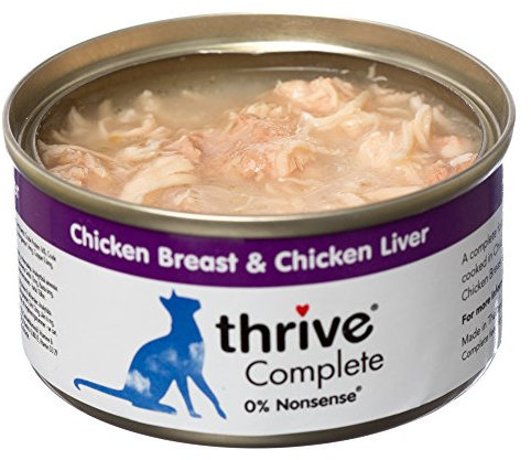thrive Katze Complete - 100% Hühnerbrust & Geflügelleber (12-er Pack)