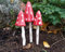 HH Home Hut Tinkling Ceramic Toadstools - Colourful Garden Ornaments, Mushrooms Plant Pot Set of 3 Outdoor Decor, Kids Gardening Set Fairy Garden Large Accessory (Red, White)