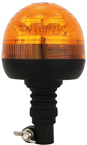 AdLuminis LED Kleine Rundumleuchte Orange Mit Flexiblem Fuß, 12V und 24V Spannung, Blinkleuchte Warnleuchte Für Straßenverkehr KFZ