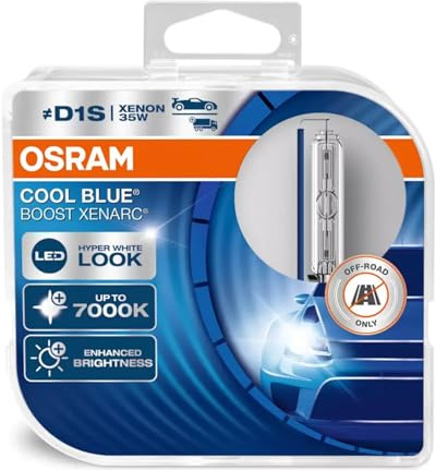 OSRAM XENARC Boost D1S HID Head Lamp, Hyper Blue, Duo Box