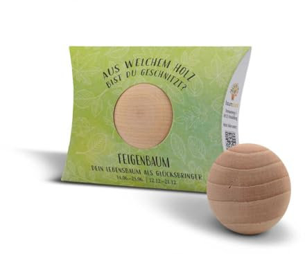 Baumstark B116 Handschmeichler 45mm mit Baumhoroskop, Holz, Feigenbaum, 8 x 11.5 x 2.8 cm