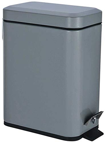 Roman at Home Grey Rectangle Pedal Bin