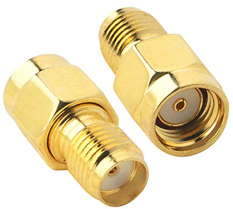 Boobrie SMA Female to RP-SMA Male Plug Adapter WiFi Antenna Connector for WiFi Antenna Goggles FPV Drone Signal Booster Router 2-Pack