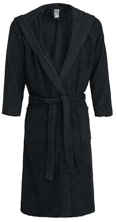 HOMELEVEL Frottee Bademantel 100% Baumwolle Frauen Männer Damen und Herren Anthrazit 4XL