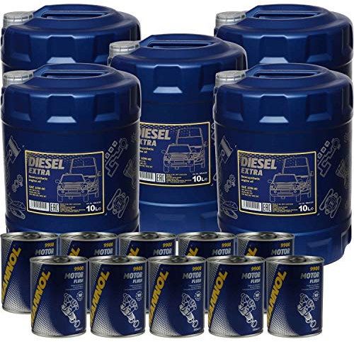 50L Motoröl MANNOL SAE 10W-40 DIESEL EXTRA 10xMotor Flush