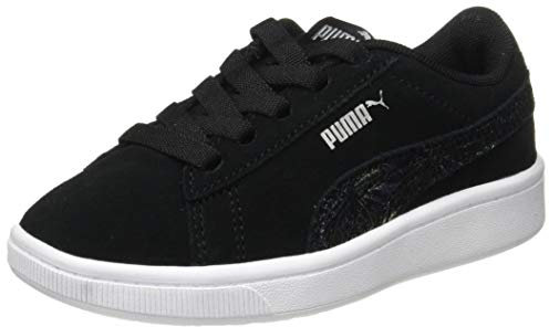 PUMA Vikky v2 Multicolor FS AC PS Sneaker, Black Silver White, 30 EU