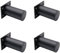 Ensemble de 4 pieds de meubles réglables noir mat NUZAMAS, en alliage d'aluminium 38x80 mm, pieds de meuble TV pour table basse d'armoire, pied de support pour canapé de meuble