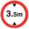 AUA SIGNALETIQUE - Panneau Hauteur limitée* - Ø 330 mm, PVC 1.5mm