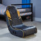 X-Rocker Shadow Gaming Chair for Kids and Juniors, 2.0 Audio Floor Rocker, Low Folding Rocking Seat with 2 Stereo Sound Speakers, Padded Foam Gaming Seat for Children for XBOX, PS4 PS5 Switch - BLACK