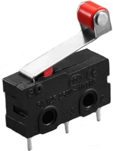 Micro Endschalter mit Rollenhebel Tür Fenster Alarm Tor Schalter Öffnen Schließen Schnappschalter SPDT Automatik Arm Snap (3)