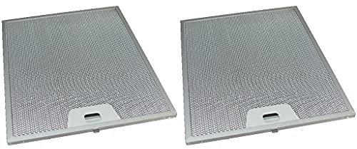 Ufixt 2 x Cooker Hood Metal Mesh Grease Filter for Kitchen Extractor Fan Vent 250mm x 300mm