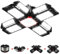 Rafow 200W LED Garage Light 1 Pack - 20000LM 6500K Deformable Ceiling Lighting Fixture with 12 Adjustable Panels - E26/E27 Bay Light for Garage | Basement | Shop | Workshop | Barn | Warehouse
