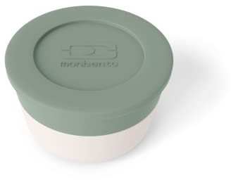 monbento - Lunchbox Dressing/Soße Behälter MB Temple M Natural - Kleine Auslaufsichere Behälter - Mehrweg - Perfekt für Büro/Meal Prep/Schule - Geeignet für Bento Box MB Original & MB Square - Grün