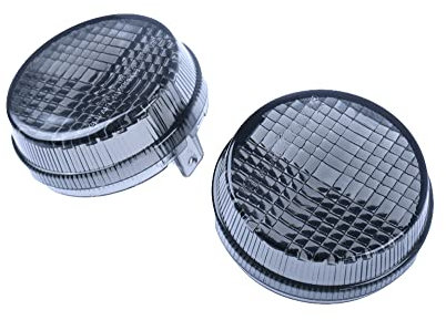 aVDB-moto Paar Blinkerkappe Vorne kompatibel mit HONDA SHADOW 600 VT600 1998-99, SHADOW 750 VT750 1997-14, FURY VT1300CX | CXA 2010-13, KAWASAKI VULCAN 2000 2004-10 (Getönt)