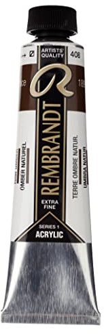 Rembrandt Acrylfarbe - Umbra Natur 408-40 ml Tube - Dickflüssige Künstlerfarbe - Hochpigmentiert - Maximale Lichtechtheit - Dauerhafter flexibler Film