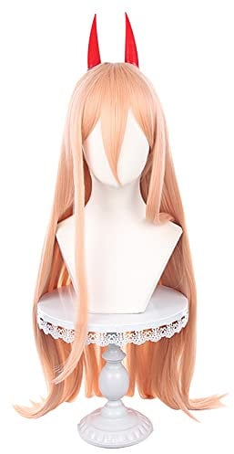 Anime Cosplay Wig for Chainsaw Man Cosplay Wig + Free Wig Cap (Light Orange)
