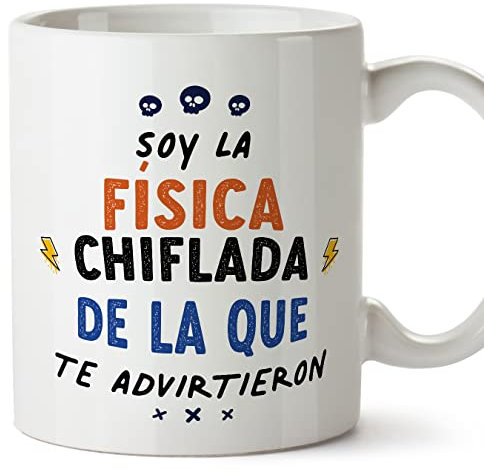 MUGFFINS Tazas para FÍSICA mujer - En Español - Todos te advirtieron - 11 oz / 330 ml - Regalo original y divertido
