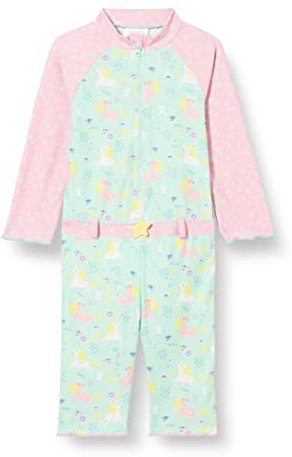 Playshoes UV-Schutz Einteiler Unisex Kinder Badeanzug Schwimmanzug Badebekleidung, Einhorn Langarm, 98/104