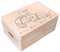 Creative Deco Erinnerungsbox Baby Personalisiert mit Namen | 30 x 20 x 14 cm | Individuelle Erinnerungskiste Geschenk zur Geburt für Mädchen und Jungen | Holzkiste mit Deckel | Farbdruck