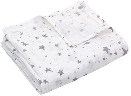 Musselin Babydecke Sommer für Babys Kinder dünne atmungsaktive Sommerdecke Puckdecke Baumwolle Mädchen Junge 110x150cm