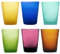 Memento Set 6 bicchieri acqua in pasta di vetro 300cc - Multicolor
