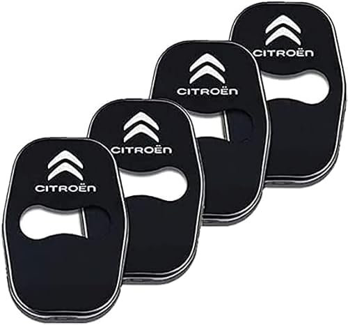 OFFT 4 Pièces Couverture Serrure Voiture pour Citroen C4 C Quatre C5 C6 C3XR, Couverture Serrure Porte Voiture Pluie La Rouille Cache Verrou De Porte Pièces Automobiles,B