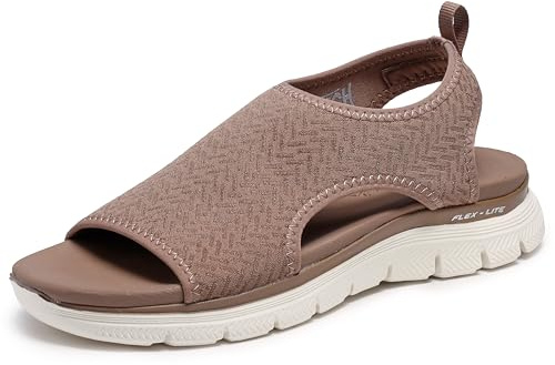Skechers Damen Flex Appeal 4.0 - Livin' in This | Lässige Sandalen