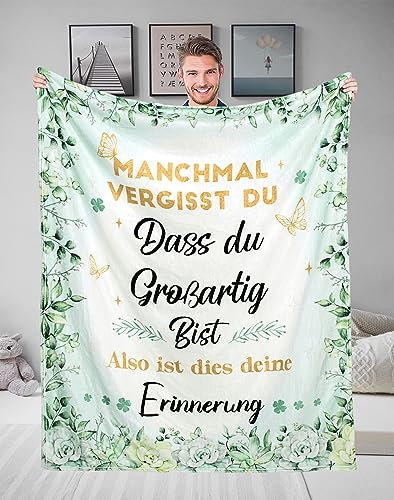 Adolgutty Geschenke für Frauen, Kuscheldecke Geburtstagsgeschenke für Frauen, Inspirierende Geschenke für Beste Freundin Kollegen Schwester Ehefrau Mama, Super Weiche Fleecedecke 150x130cm