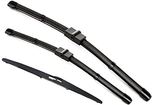 Escobilla limpiaparabrisas Rear Juego Escobillas Limpiaparabrisas Delanteras Y Traseras Para Ford Para Focus 2 2005-2011 Parabrisas Ventana Delantera Y Trasera 26+17+14 Coche limpiaparabrisas Tras