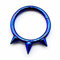 Decentraland 1 Stück 16G Blau Durchmesser 8mm Spike Nase Septum Mund Hoop Ohrring Knorpel Chirurgenstahl Gothic Ring Piercing Schmuck
