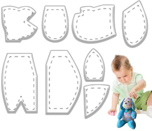 Elefant Vorlage Lineal Set, Tiermuster zum Nähen mit Anleitung, Acryl Quilten Elefant Muster Vorlage Nähset für Kinder Anfänger