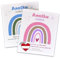 FEENSTAUB Personalisierte Zeugnismappe, Dokumentenmappe für Zeugnisse, Mappe mit Namen und Wunschtext, Zeugnisringbuch A4, Geschenk zur Einschulung, Ordner A4 Kinder, Regenbogen