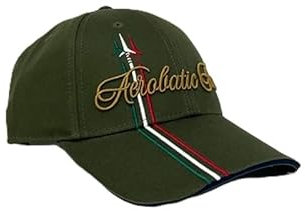 Aeronautica Militare HA1163 Herrenhut bestickt grün Pilot Pfeile dreifarbig, grün, One size