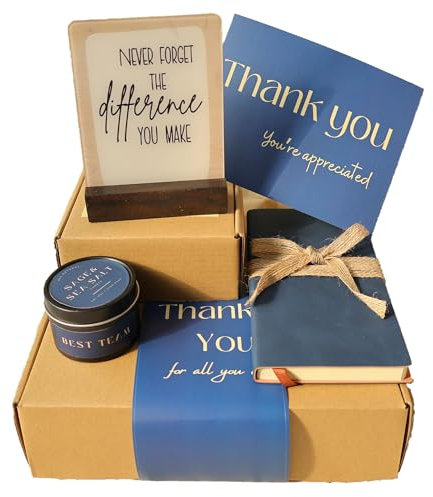 felinlova Wertschätzungs-Geschenkbox für Kollegen – perfekter motivierender Geschenkkorb enthält Dankeskarte, Notizbuch, Büroschreibtisch-Bestätigungszubehör, für Chef, Teamleiter