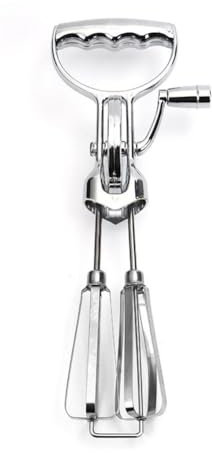 jileijar Hand Crank Egg Beater, Rotary Hand Whisk Manual Egg Mixer with Double Heads, Labor-saving Stainless Steel Hand Beater Kitchen Cooking Tools