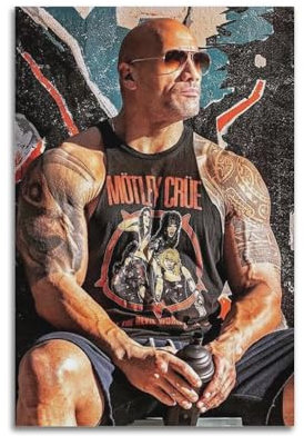 Dwayne Johnson berühmter Fernseh- und Filmschauspieler, berühmte Film- und Fernsehfiguren, Popmusikfiguren, Poster, Dekoration, Leinwand, Kunstdekoration, Druck, Signaturfoto, Wohnzimmer,