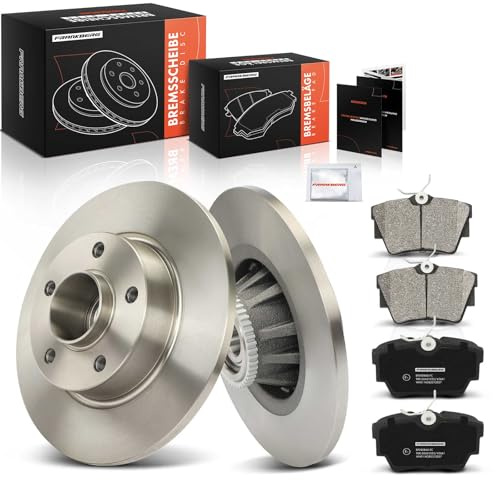 Frankberg Bremsensatz inkl. 2x Bremsscheiben + 4x Bremsbeläge Hinten | Kompatibel mit Vivaro Kasten X83 Vivaro A Pritsche/Fahrgestell X83 Replace# 9199262, 93192389