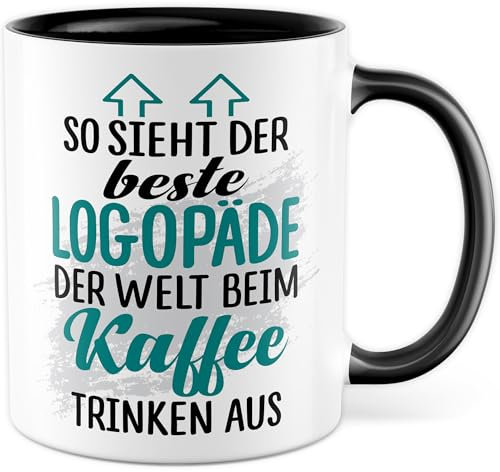Tasse orthophoniste Cadeau Logopädie So sieht die beste Logopäde der Welt Idée cadeau Tasse à café Profession Tasse à café drôle