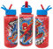 Marvel Polar Gear - Borraccia per bambini con cannuccia, per il rientro a scuola, con beccuccio antipolvere, colore: rosso