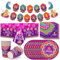 HOWAF Happy Diwali Decorations - Diwali Tableware Set, Banner, Table Cloth, 12 Sets Disposable Paper Plates, Cups, Napkins for Diyas, House Indian Decor