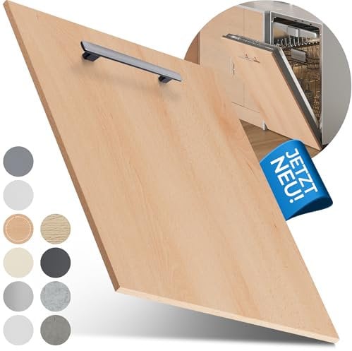Prima Renovierungs-Systeme Geschirrspüler Frontblende [60er & 45er] In 10 Farben - Für vollintegrierte & teilintegrierte Geschirrspülmaschinen (Buche, 715 x 444 mm)
