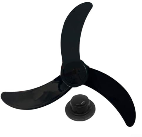 18 Inch Plastic 3-blade Fan Blade, 3 Blade Fan Replacement Parts, Low Noise Fan Blade Replacement 3 Leaves, For Most Floor Fans Or Table Fans(Black)
