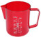 Taza medidora de café acrílica, 500 ml, taza de espresso tipo boca de águila, taza espumadora de leche, jarra de mezcla para espresso, arte con leche, leche (rojo)