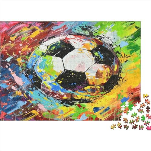 Fußball 1000 Stück Puzzles Für Erwachsene Teenager Stress Abbauen Familien-Puzzlespiel 1000-teiliges Puzzle Kinder Lernspiel Spielzeug Geschenk Puzzel 1000pcs (75x50cm)