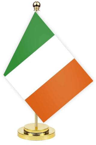 Ireland Desk Flag,12 inch Small Irish Indoor Banner,Small Printing Decor For Office Home Classroom Table
