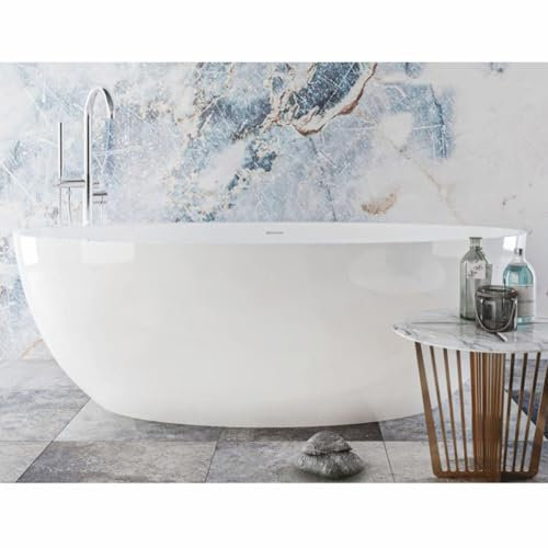 Casa Padrino Luxus Badewanne Hochglanz Weiß 180 cm - Badezimmer Möbel