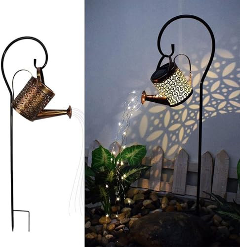 Wasserdichte Solar Gießkanne Licht Garten Outdoor Kettle Yard Art Lampe Dekor für Garten, Terrasse, Baum, Weihnachten, Hochzeit Dekor